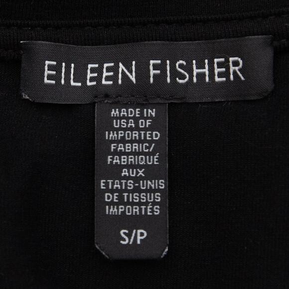 Eileen Fisher Black Long Sleeve Crew Neck Tunic Size Small - Picture 5 of 9